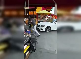 He thinks he's outsmarting the police in Los Angeles—but his backpack gives him away