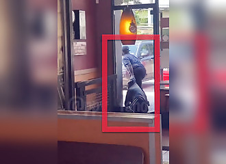 Weird scene in an American restaurant (Surprise cheating?)