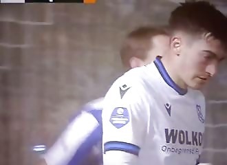 A footballer's eye popped out of its socket while blowing his nose