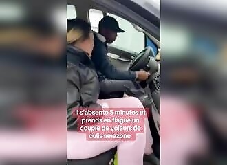 Amazon delivery man catches thieving couple red-handed