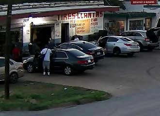 Surveillance camera captures intense shooting in Dallas