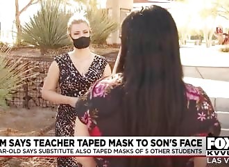 Un institutrice scotche le masque d'un enfant de 9 ans parce qu'il le porte mal !