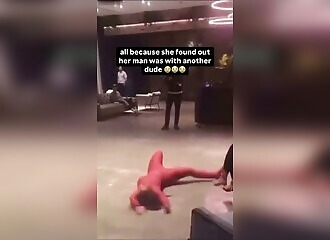 She has just discovered that her man has cheated on her