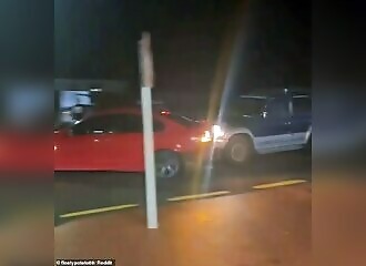 Motorist hits several cars and flees the scene