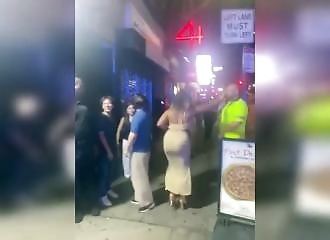  A diva tries to punch and gets slapped back in Boston