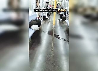 Drunken man causes flooding in New York subway system