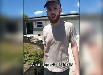 She freaks out when she discovers her husband with another man 