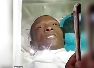  A deceased man opens his eyes at his own funeral