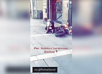 Urban rodeo and refusal to yield in downtown Nantes (France)