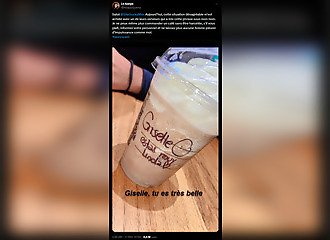 She is offended because a Starbucks employee left a flattering text on her cup 