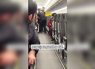 Banned for life after being forcibly removed from a Spirit Airlines flight